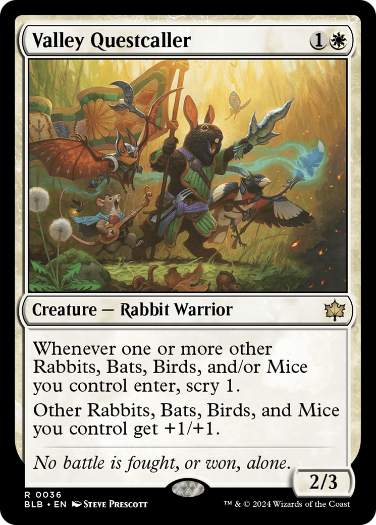 mtg bloomburrow rabbit cards Valley Questcaller [Bloomburrow]