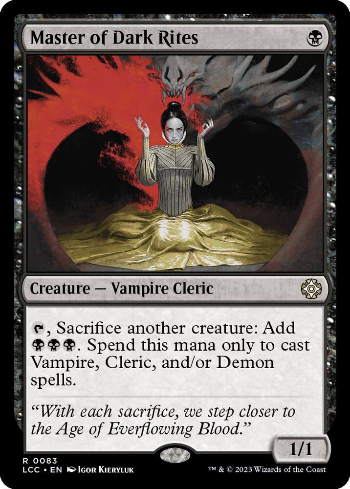 Master of Dark Rites [The Lost Caverns of Ixalan Commander]