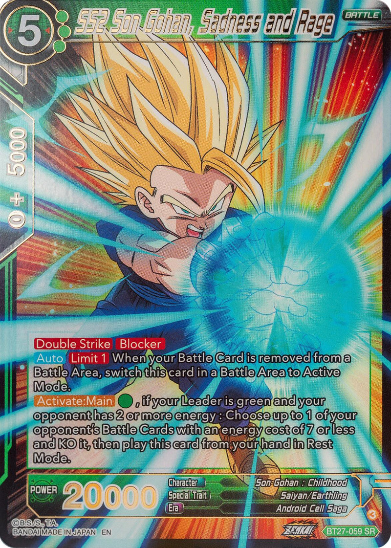 dragon ball super card game buy SS2 Son Gohan, Sadness and Rage (BT27-059) [History of Z]