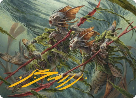 Champions of the Shoal Art Card (Gold-Stamped Signature) [Lorwyn Eclipsed Art Series]