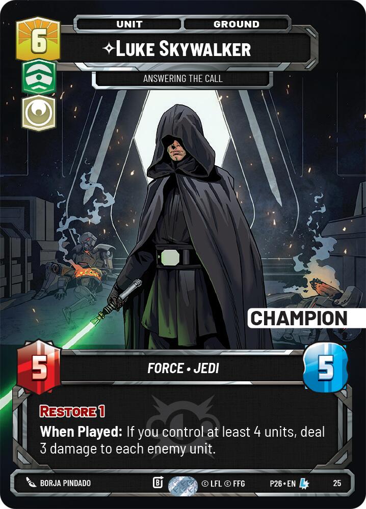 Luke Skywalker - Answering the Call (22) (Champion) (22) [Sector and Regional Promos: Season 2]