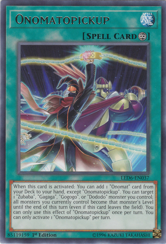 Onomatopickup [LED6-EN037] Rare